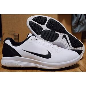 Nike Infinity G Mens 10 Fitsole Golf Shoes Sports CT0531-101 White Black Leather